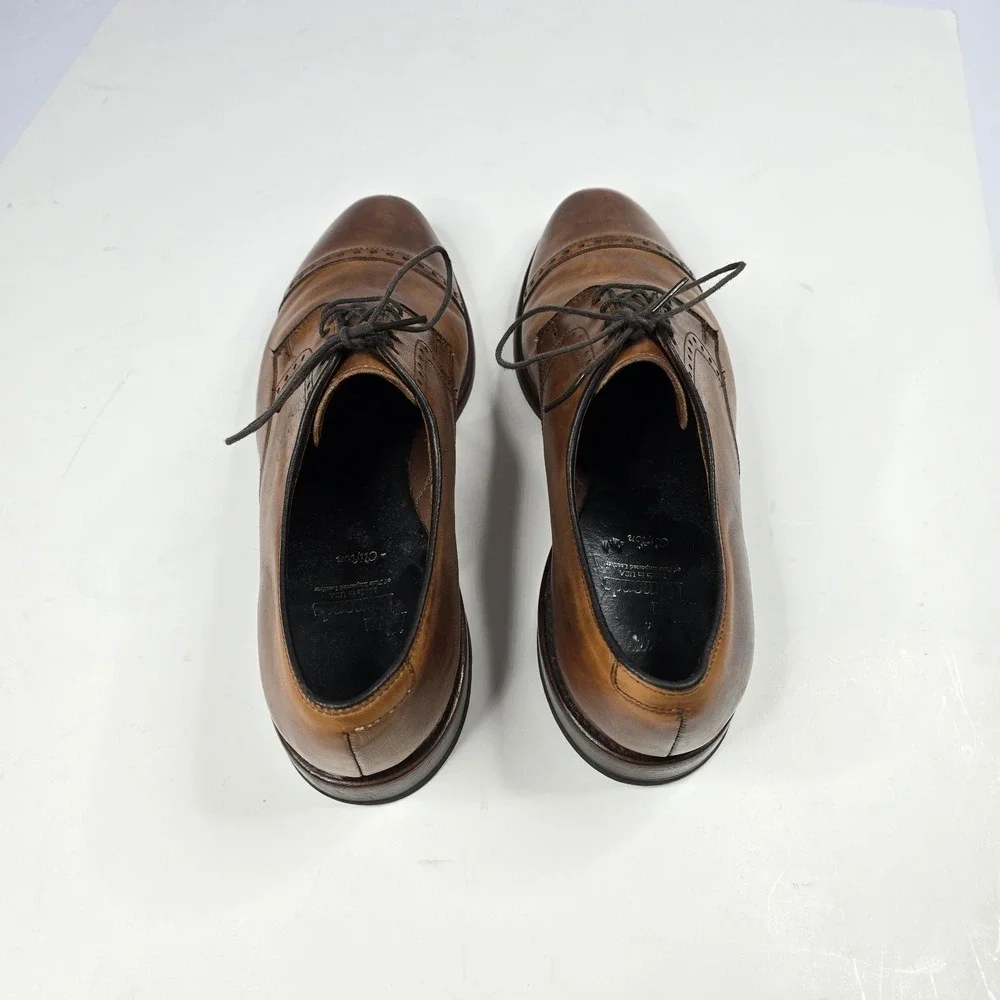 Allen Edmonds‎ Clifton Leather 9 D Brown Cap Toe Oxford Dress Shoes
